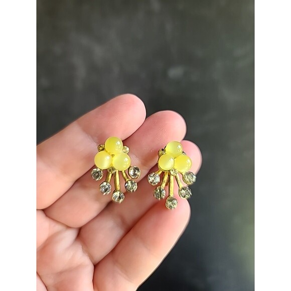 Art Deco Screwback Earrings Vintage - Picture 3 of 10